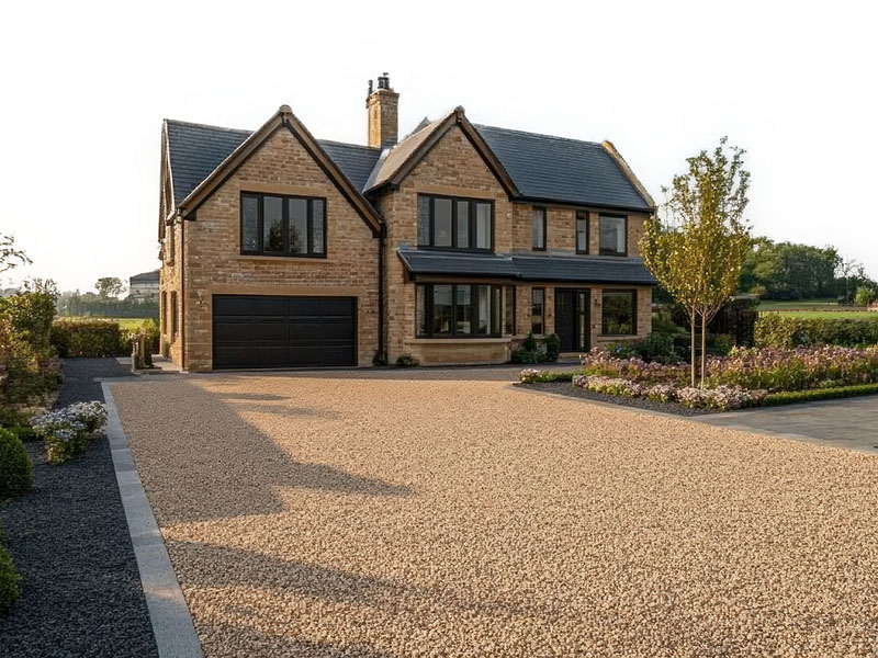 House with a Resin Driveway, The complete driveway material comparison.