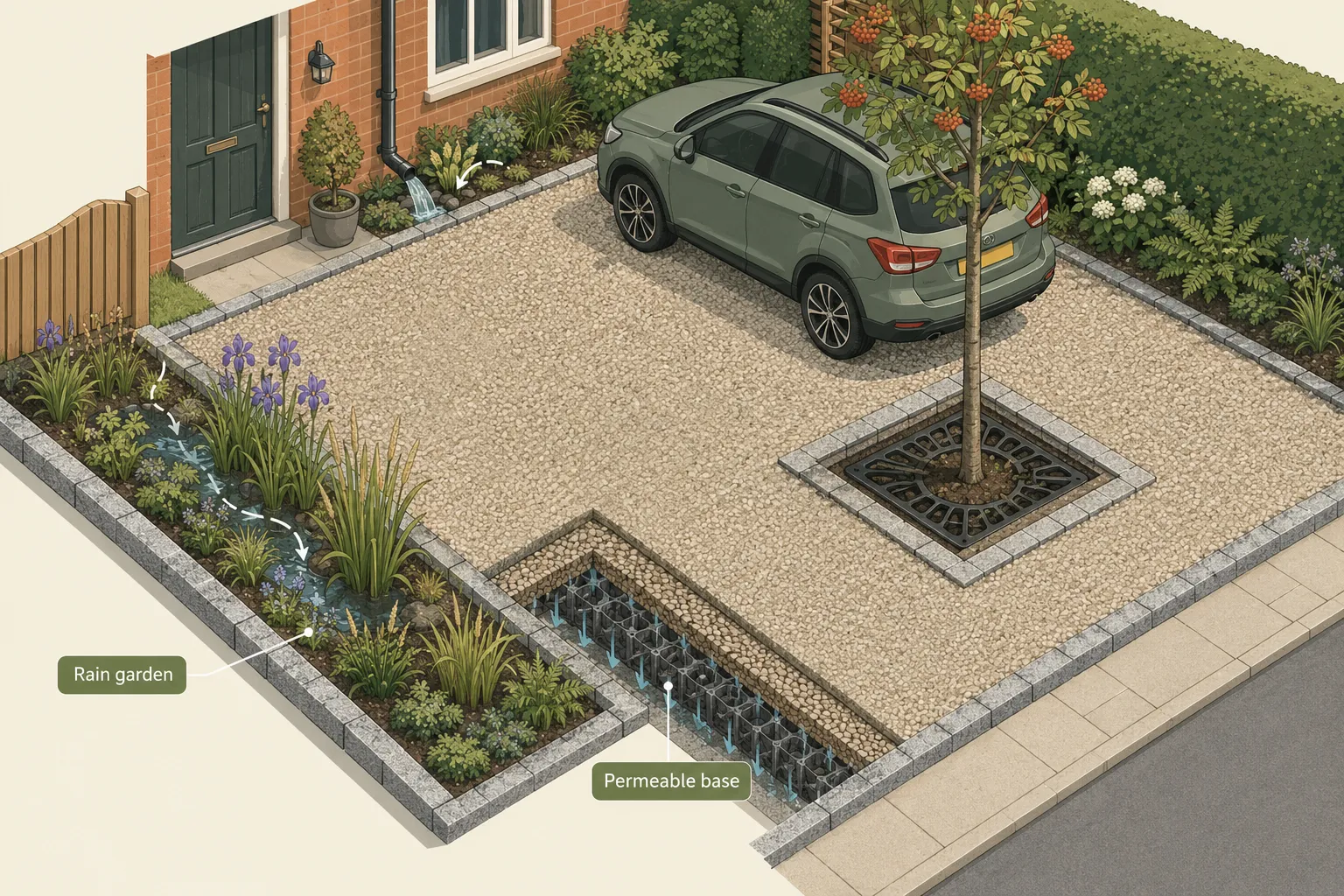 Which low maintenance plants work best for driveway borders?