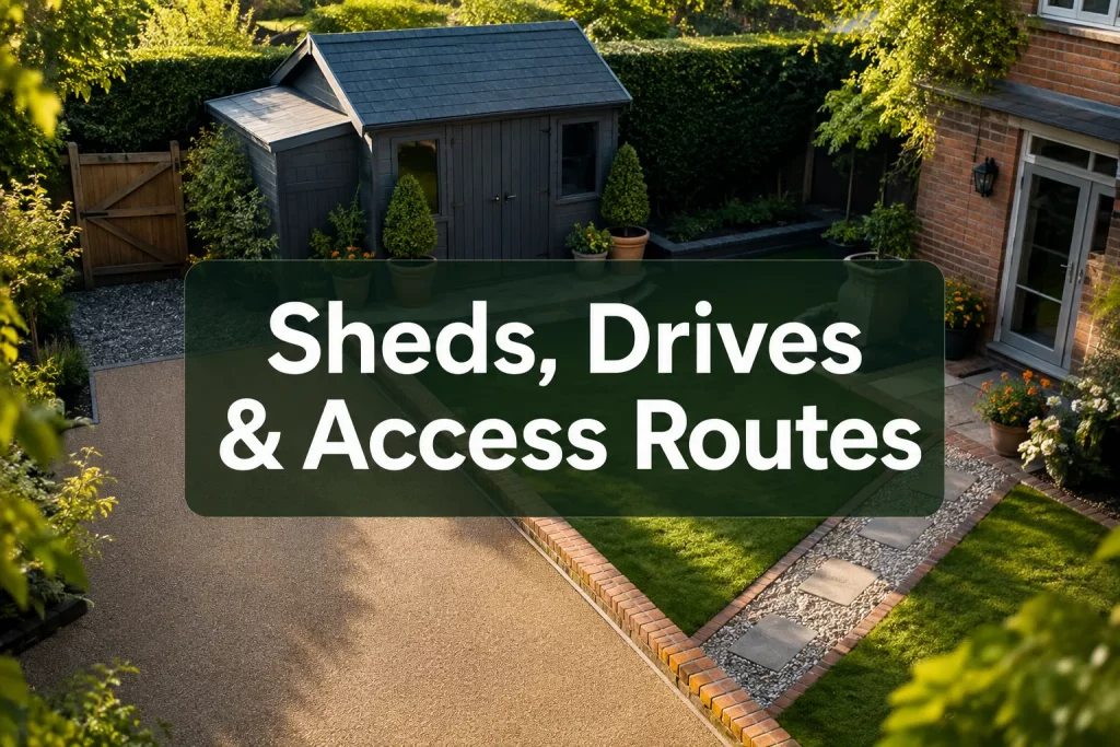Garden Sheds, Driveways and Access Routes: Practical Layouts That Keep Your Yard Looking Tidy